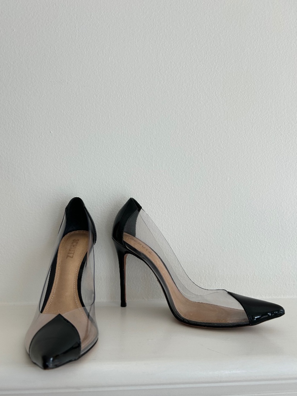 Schutz Cendi Pump Black and Clear Size 9 (fits like 8)